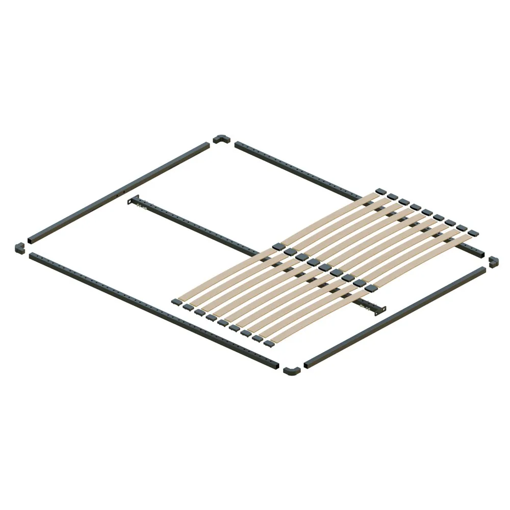 Knock-down slatted bed base, 30×30 tube