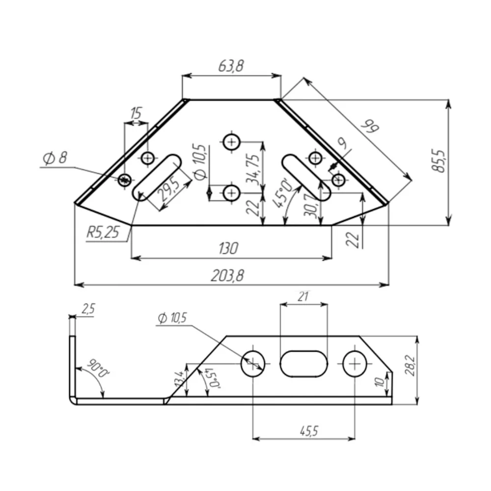 Technical drawing – Bed fitting