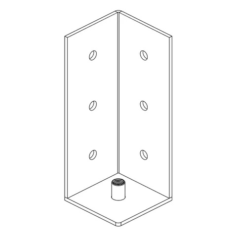 Corner bracket, 150 × 60 × 60