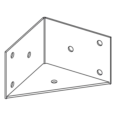Bed corner bracket, 55 × 80 × 80