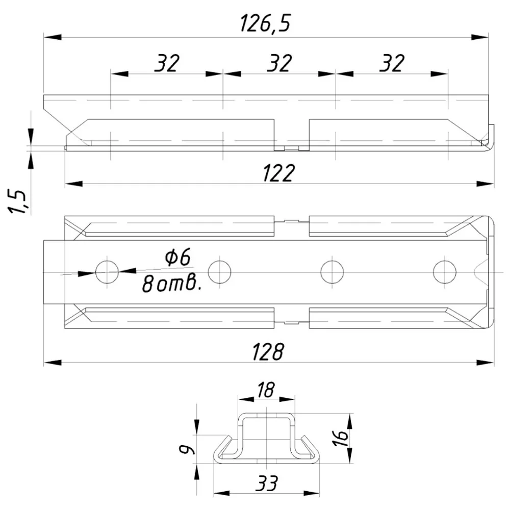 Technical drawing – Furniture hook catch