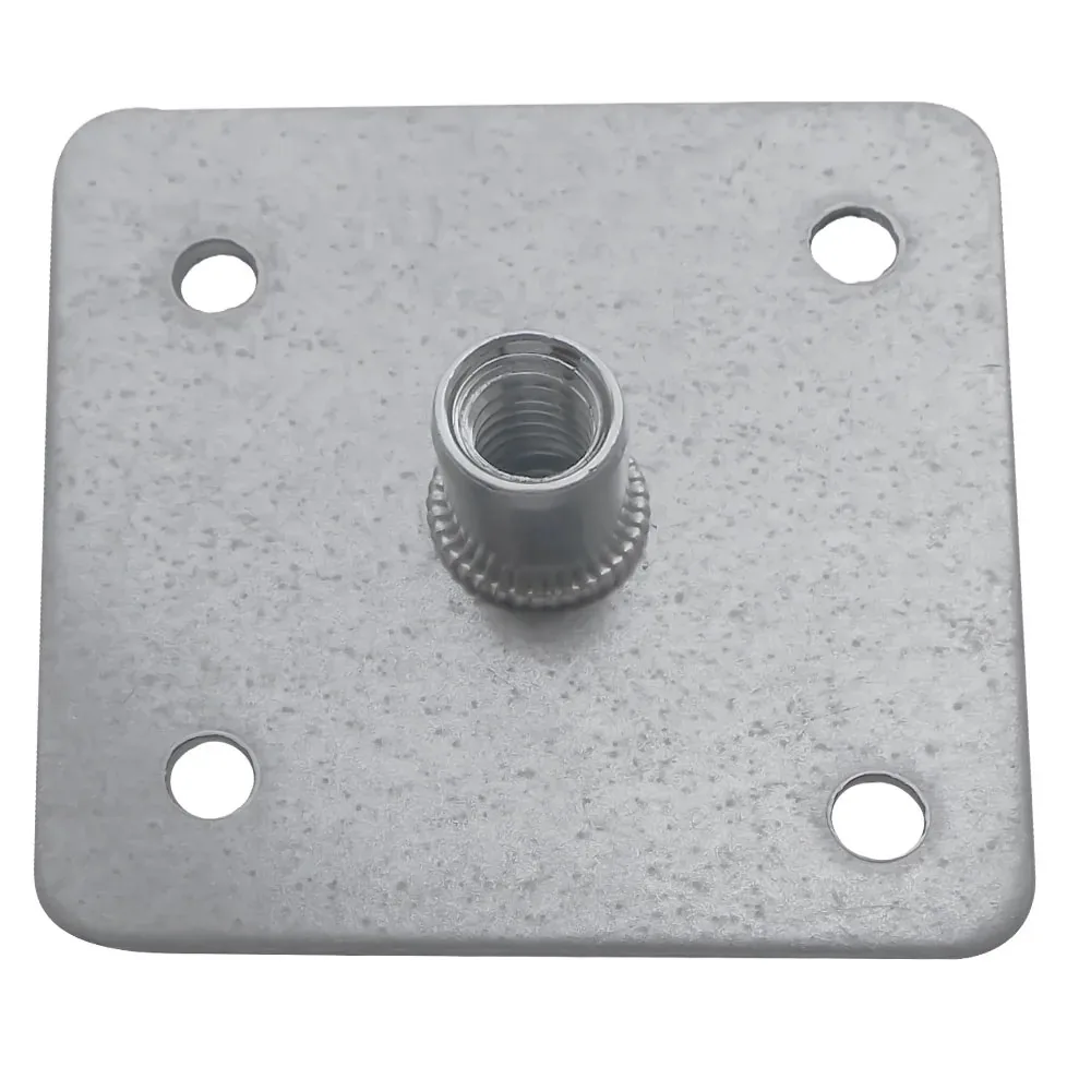 Mounting plate with threaded insert, 4-hole