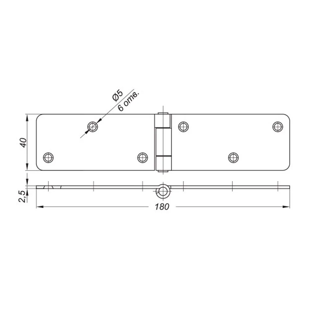 Rysunek techniczny – Zawias meblowy