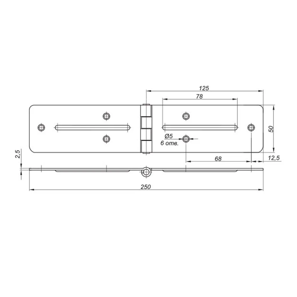 Rysunek techniczny – Zawias meblowy