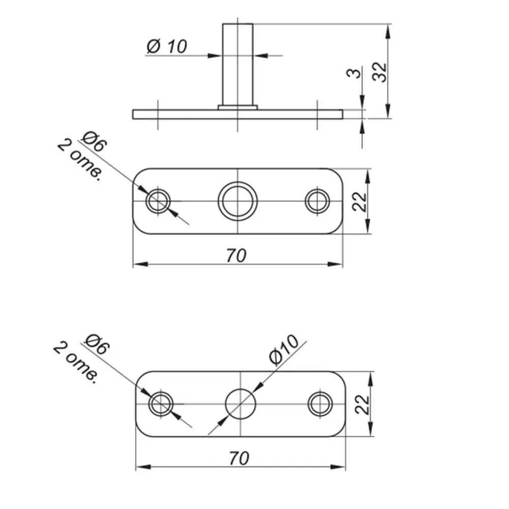 Technical drawing – Furniture pivot