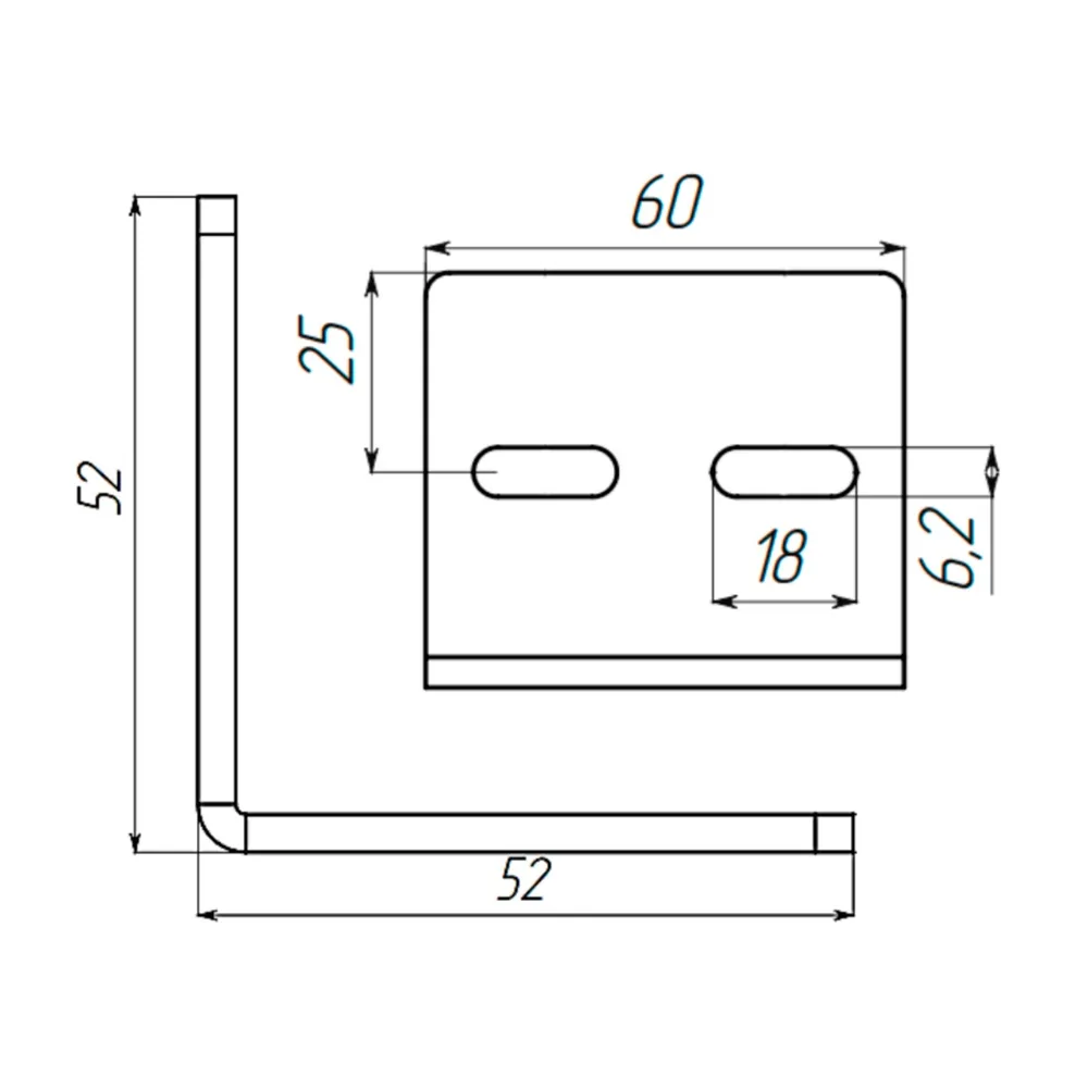 Technical drawing – Mounting fitting