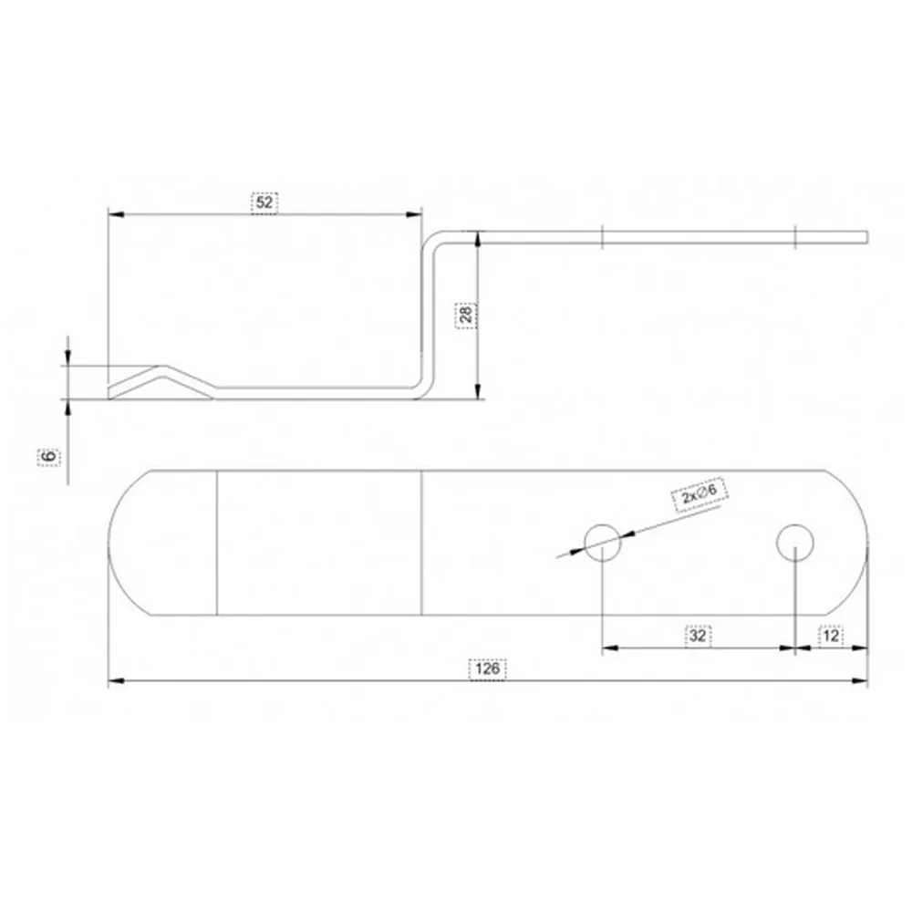 Rysunek techniczny – Okucie montażowe (najazd)