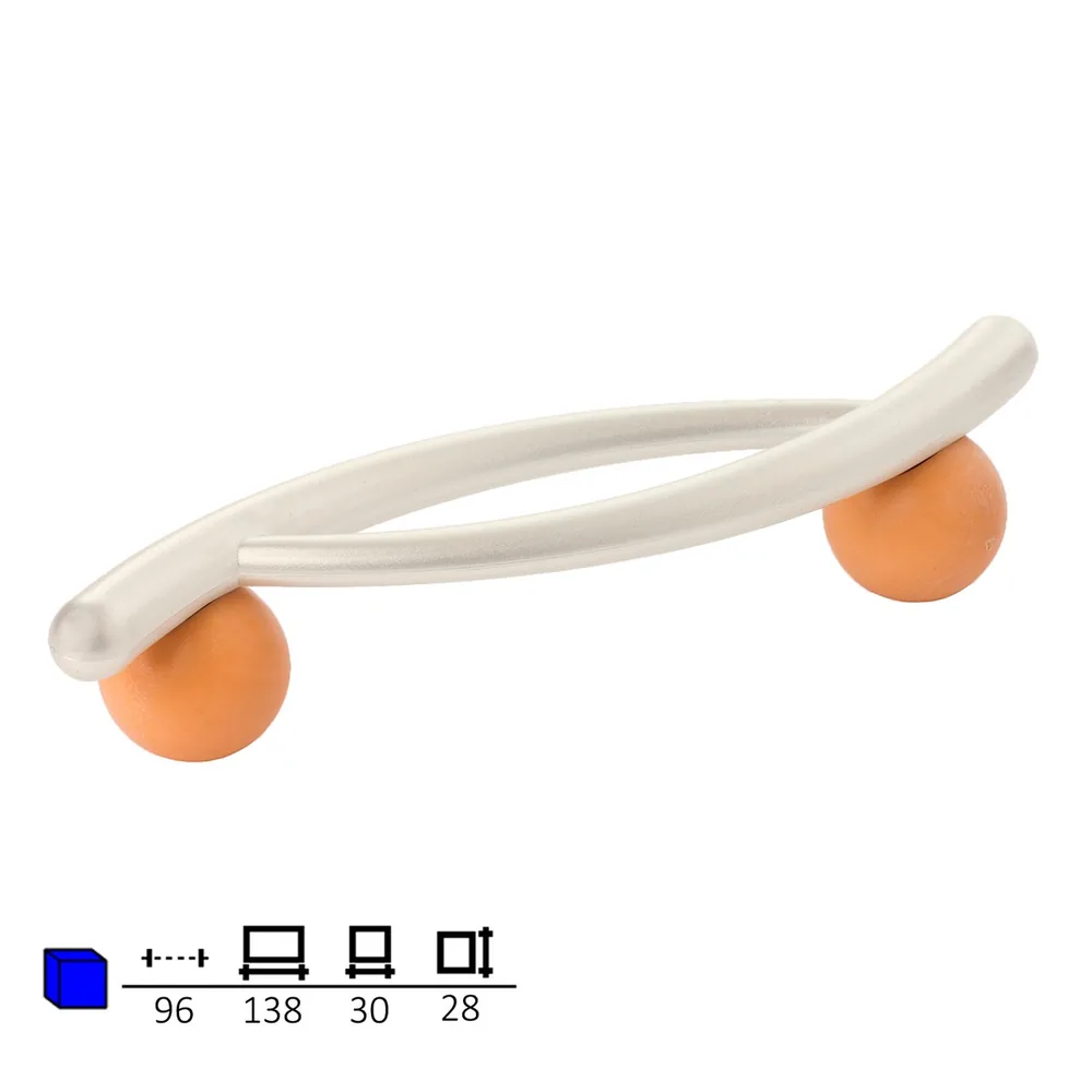 Plastic furniture handle, 96 mm centres