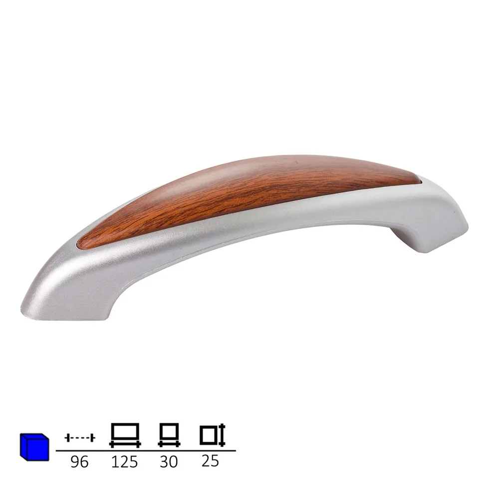 Plastic furniture handle, 96 mm centres