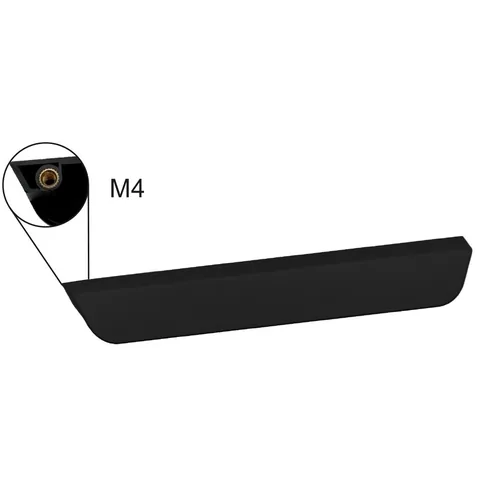 Plastic furniture handle, 128 mm centres