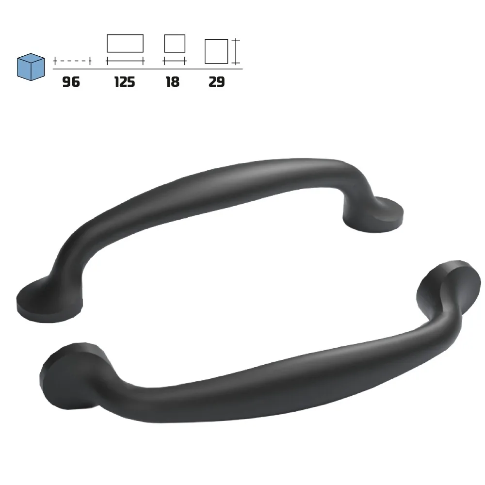 Metal furniture handle, 96 mm centres
