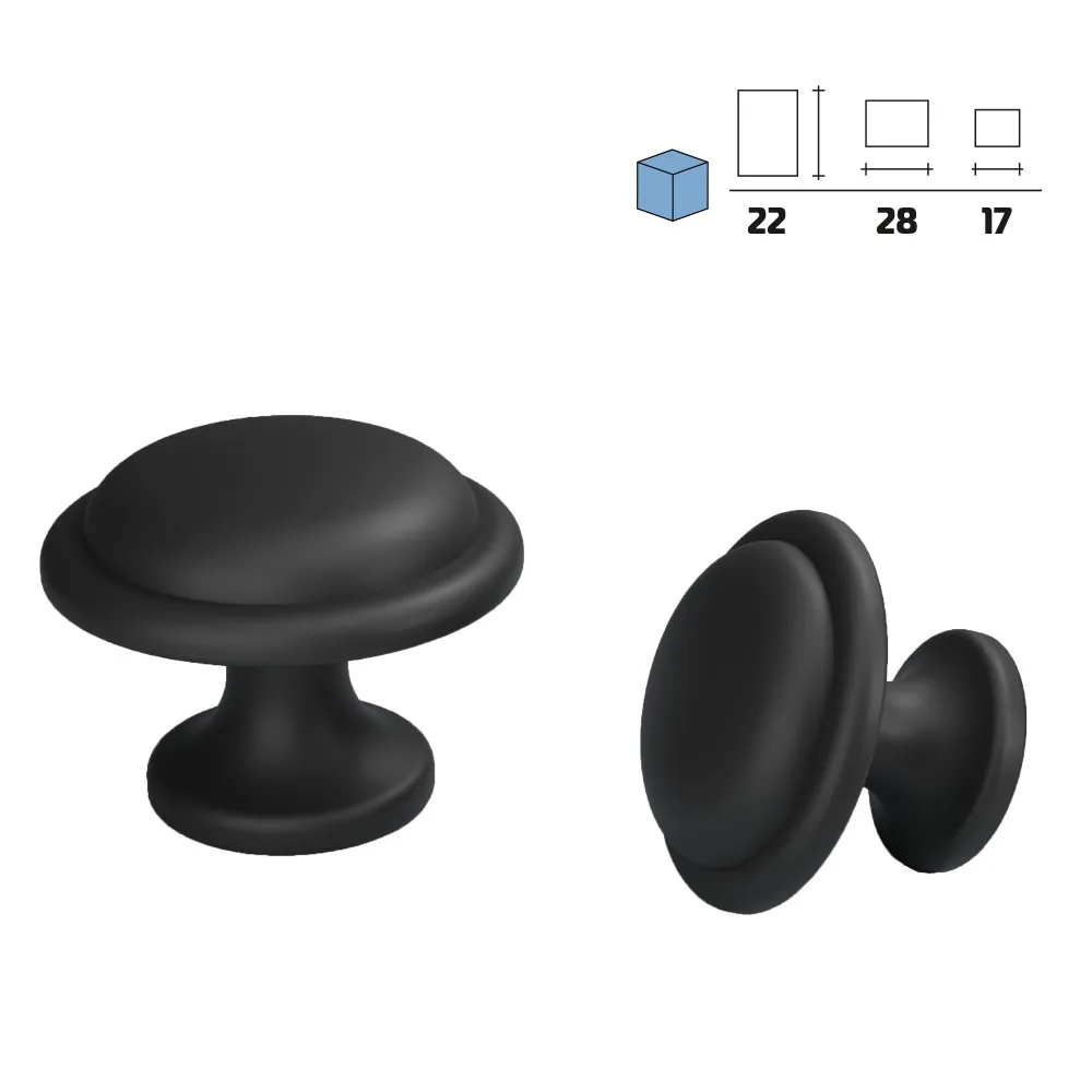 Metal furniture knob