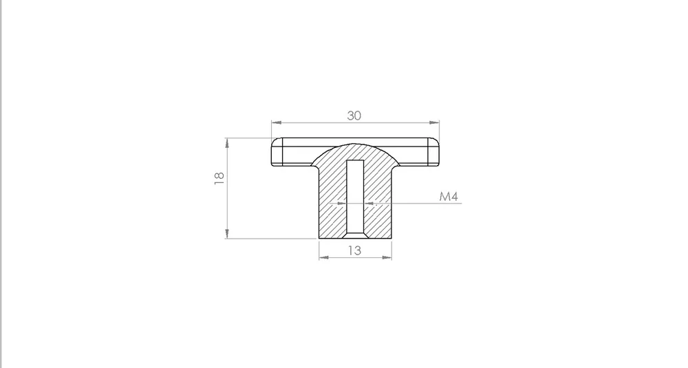 Technical drawing – Metal furniture knob