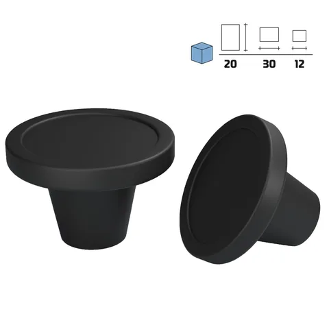 Metal furniture knob
