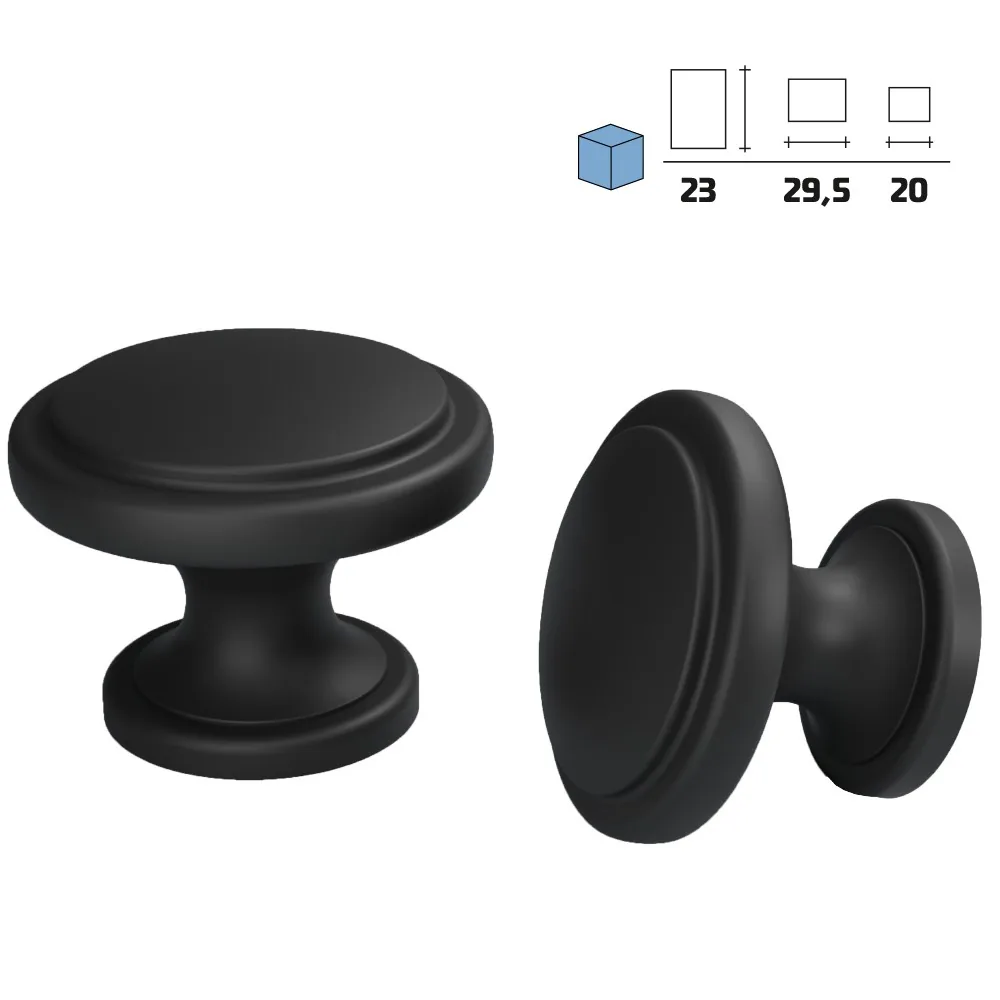 Metal furniture knob