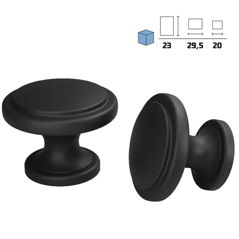 Metal furniture knob