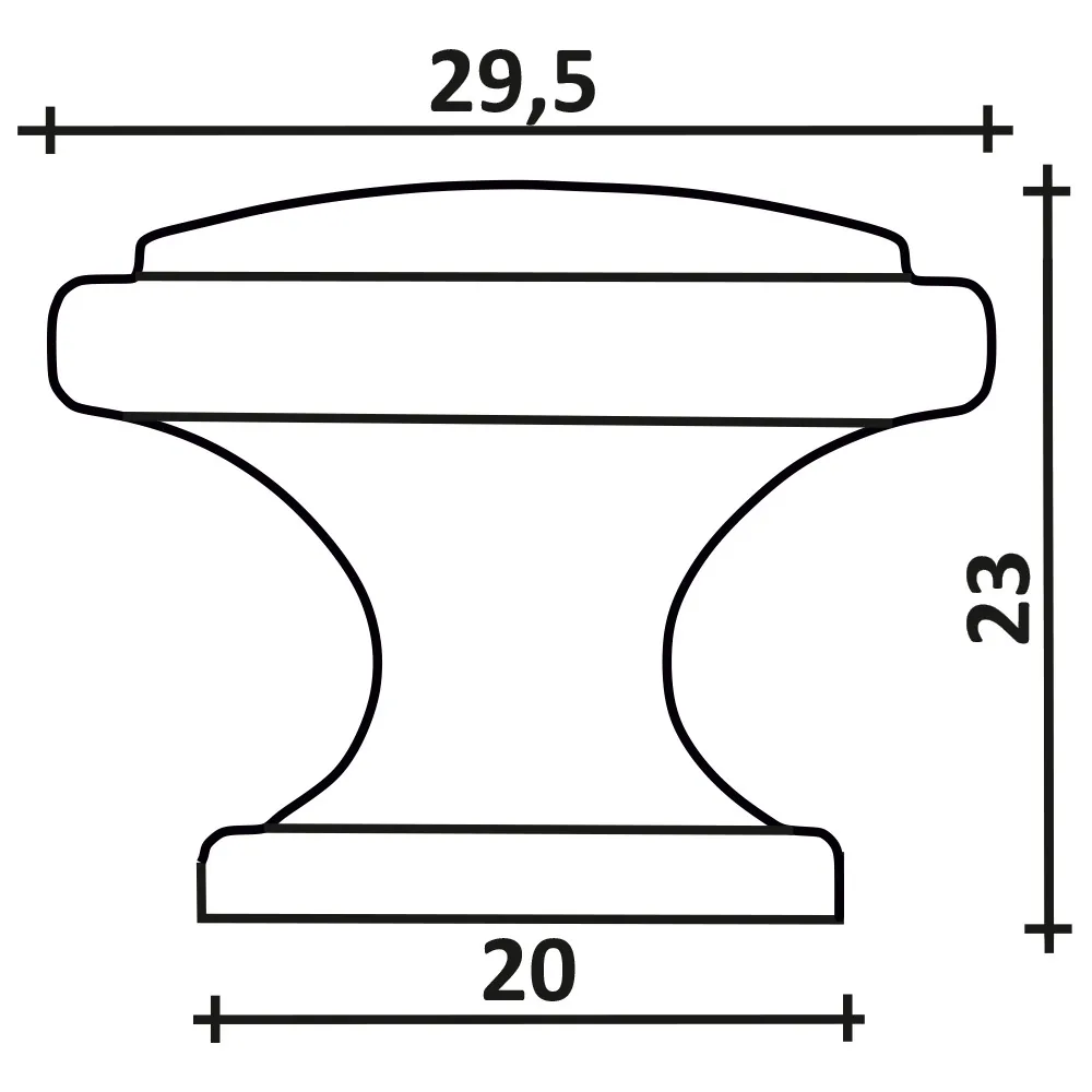 Technical drawing – Metal furniture knob
