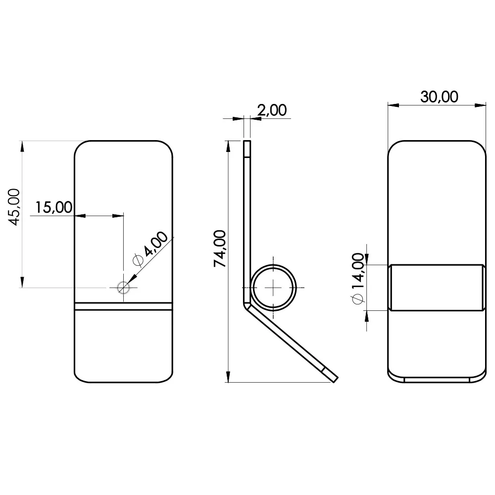 Technical drawing – Metal furniture knob