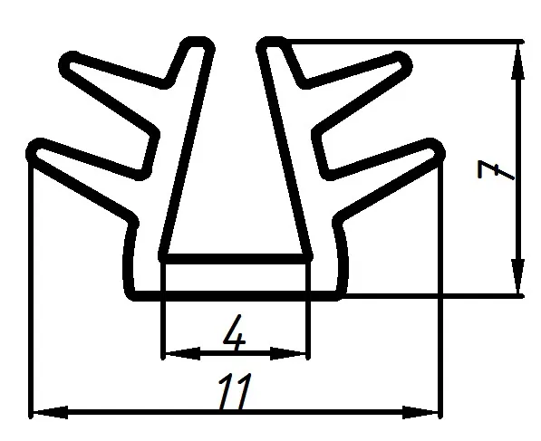 Technical drawing – Silicone seal
