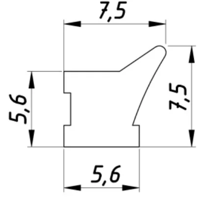 Rysunek techniczny – Uszczelka silikonowa