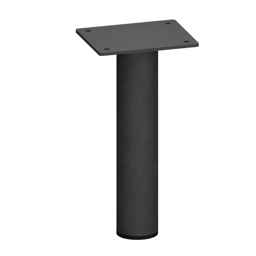Metal furniture leg Ø30 with 85 × 85 plate