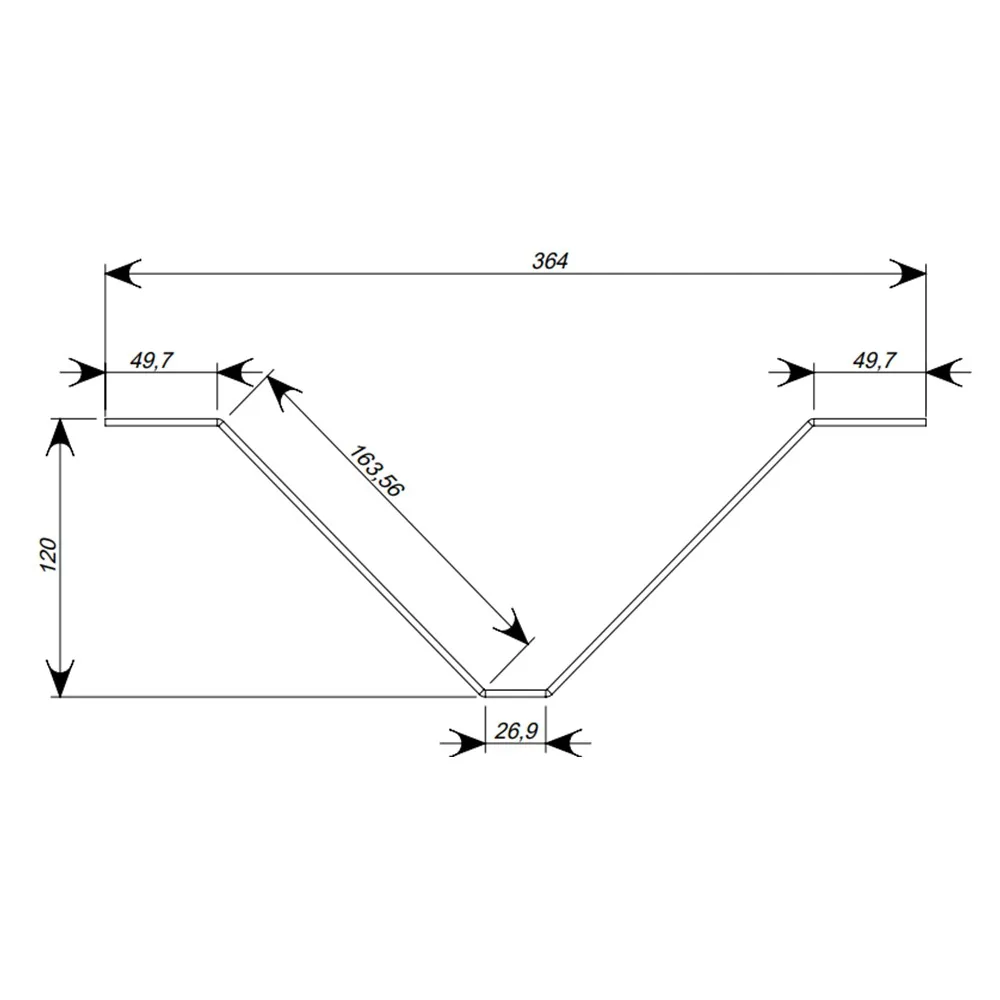 Rysunek techniczny – Noga meblowa metalowa