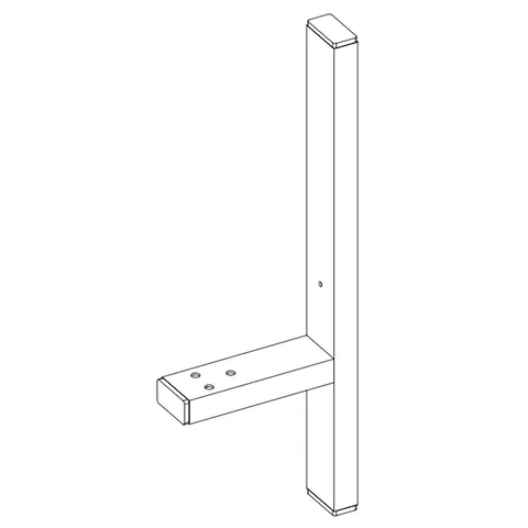 Noga meblowa metalowa, profil 30 × 15