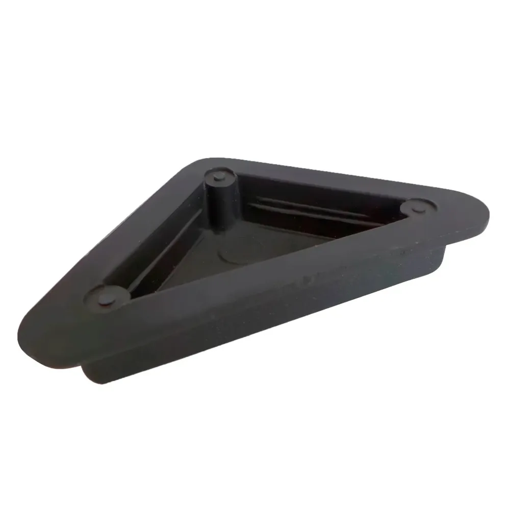 Plastic furniture foot, triangular, without nails, 74 × 43, H 13